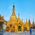 Visit Sule Pagoda, Yangon, Myanmar Royalty Free Stock Photo