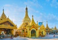Golden pagoda of Sule, Yangon, Myanmar Royalty Free Stock Photo