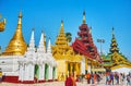 Traditional Burmese architecture of Shwedagon Pagoda complex, Ya