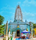 The mirrored Sein Yaung Chi Pagoda, Yangon, Myanmar