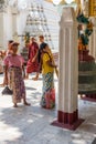 Worshippers ringing bells