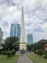 Yangon, Myanmar - November 3, 2019: National Independence Monument in Maha Bandula Park Royalty Free Stock Photo