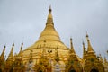 YANGON, MYANMAR- SEPTEMBER 10, 2016: Myanmar famous sacred place and tourist attraction landmark, Shwedagon Paya Pagodas Complex