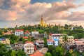 Yangon, Myanmar view of Shwedagon Pagoda Royalty Free Stock Photo