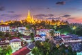 Yangon, Myanmar view of Shwedagon Pagoda Royalty Free Stock Photo