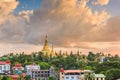 Yangon, Myanmar view of Shwedagon Pagoda Royalty Free Stock Photo