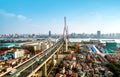 Yangpu Bridge in Shanghai, China Royalty Free Stock Photo