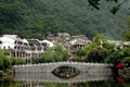 Yangshuo, China: View of City and Bridge