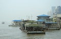 Yangtze river and dock in Wuhan Royalty Free Stock Photo