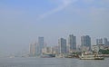 Yangtze river and dock in Wuhan Royalty Free Stock Photo