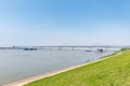 The yangtze river landscape in jiujiang Royalty Free Stock Photo