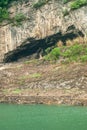 Portrait of cave in Xiling gorge, Xiangxicun region on Yangtze River, China