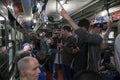 Yankee fans ride Low Voltage vintage train to stadium for opening day game