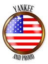 Yankee Proud Flag Button