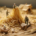 Yankeecore Diorama: Meticulous Realism Of Three People On A Spaghetti Pile