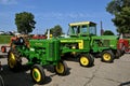 Restored old John Deere M, 4020, and 520 tractors