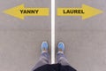 Yanny or Laurel text, internet audio hype