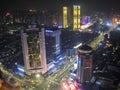 Yantai skyline shot from top of Shimao Build Skyscrapper Royalty Free Stock Photo