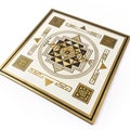 Yantra diagram isolated on white background Royalty Free Stock Photo