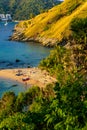 Yanui Beach is a paradise cove located between Nai Harn Beach and Promthep Cape in Phuket, Thailand. On a sunny summer day at