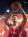 Yao Ming wax statue Royalty Free Stock Photo