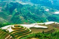 Yaoshan Mountain, Guilin, China hillside rice terraces