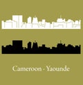 Yaounde, Cameroon city silhouette