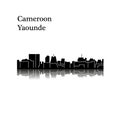 Yaounde, Cameroon city silhouette