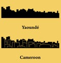 Yaounde, Cameroon city silhouette