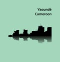 Yaounde, Cameroon city silhouette