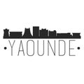 Yaounde Cameroon. City Skyline. Silhouette City. Design Vector. Famous Monuments.