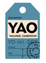 Yaounde airport luggage tag