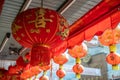 Yaowarat street during Chinese New Year festival celebrates holidays in Chinese culture shop sale red china traditional lantern