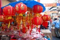 Yaowarat street during Chinese New Year festival celebrates holidays in Chinese culture shop sale red china traditional lantern