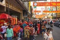 Yaowarat street during Chinese New Year festival celebrates holidays in Chinese culture shop sale red china traditional lantern