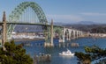 Yaquina Bay Bridge on a sunny summer day, Newport, Oregon Coast, Oregon, USA.