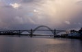 Yaquina bridge at sunset.