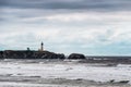 Yaquina Head lighthouse, Newport, Pacific Coast, Oregon, USA Royalty Free Stock Photo