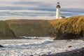 Yaquina Head Lighthouse at Pacific coast, built in 1873 Royalty Free Stock Photo