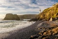 Yaquina Head Lighthouse at Pacific coast, built in 1873 Royalty Free Stock Photo