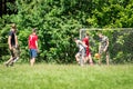 Yard Amateur football in the Kaluga region in Russia.