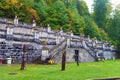 Yard of Cantacuzino Castle in Busteni, Romania Royalty Free Stock Photo