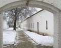 Yard cellblock in Holy Euthymius monastery in Suzdal Royalty Free Stock Photo