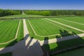 Yard of Chambord castle on Loire Valley