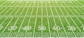 50 Yard line of American football field. Royalty Free Stock Photo