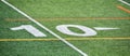 The 10-yard-line of an american football field Royalty Free Stock Photo