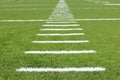 Yard lines on an American football field Royalty Free Stock Photo