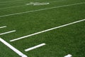 Yard lines on football field Royalty Free Stock Photo