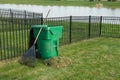 Yard maintenance in spring Royalty Free Stock Photo