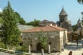 Yard of the monastery Haghartsin overlooking the refectory with two domes, the Church of the Blessed virgin Mary and the Church o